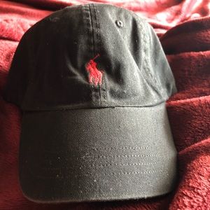 Unisex Black w/Red Logo Polo Ralph Lauren Ballcap